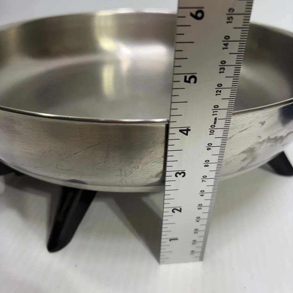Farberware 12 Inch Electric Fry Pan Skillet Model 101 Stainless Steel Vintage